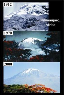 Kilimanjaro over the years