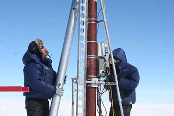 Ice core drilling equipment.