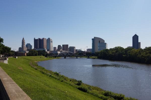 Downtown Columbus with Scioto River in Foreground