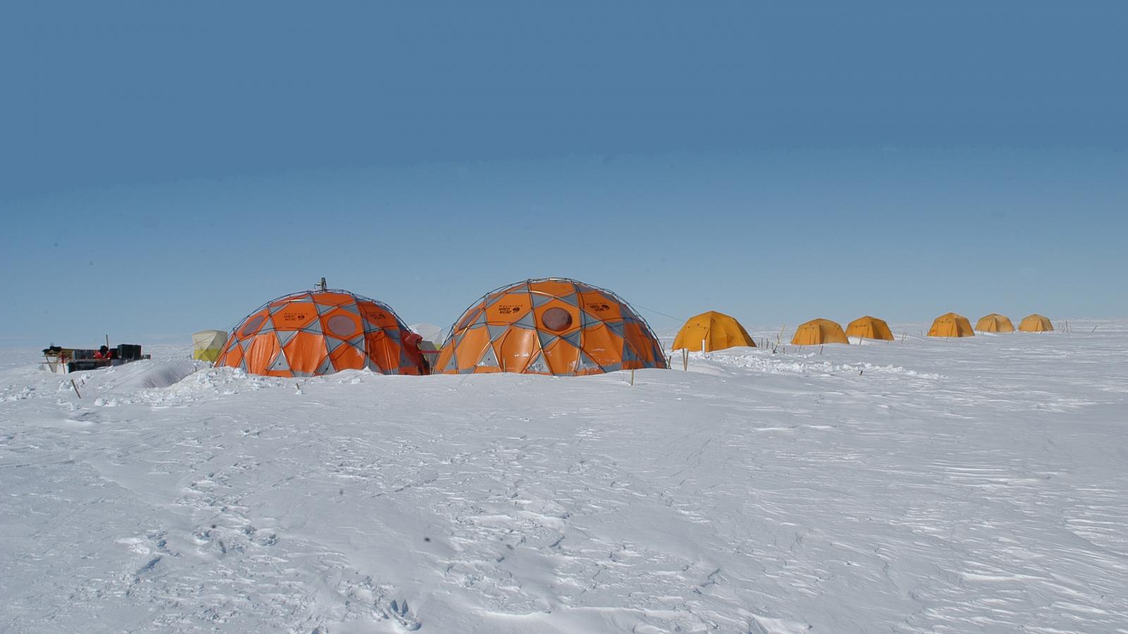 Photo of camp on a clear day 
